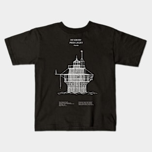 Duxbury Pier Light Lighthouse - Massachusetts - ADpng Kids T-Shirt